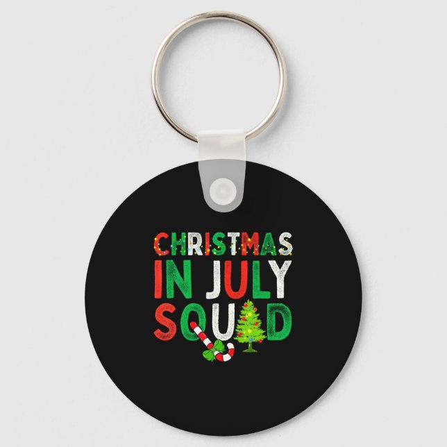 Chaveiro Christmas In July Squad Funny Xmas Men Women Kids  (Frente)
