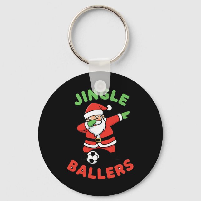Chaveiro Christmas Jingle Llers Futebol Papai Noel Dab Foot (Frente)