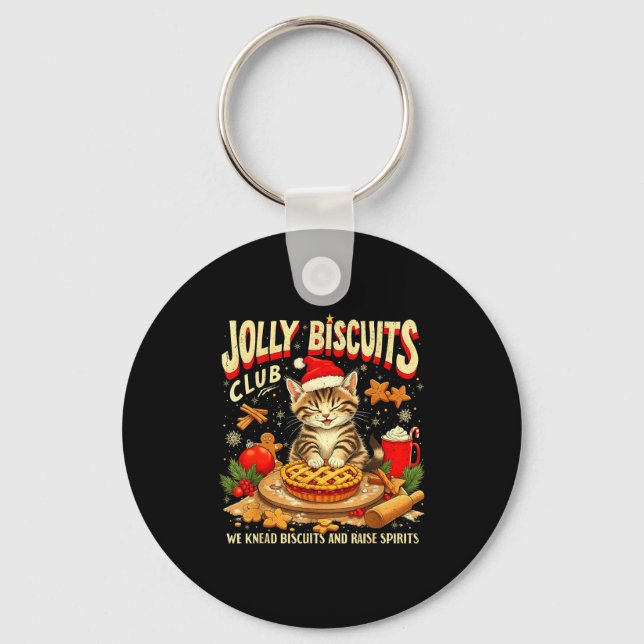 Chaveiro Christmas Jolly Biscuits Club Cute Cat Lovers Baki (Frente)