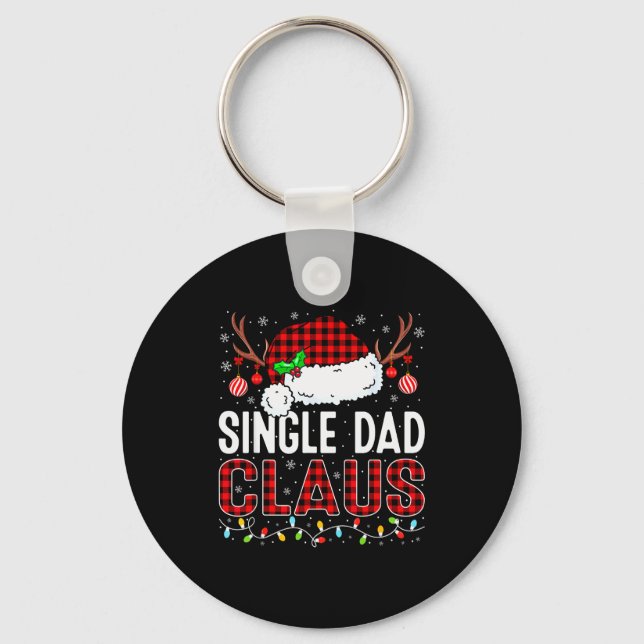 Chaveiro Christmas Lights Single Dad Claus Family Matching  (Frente)