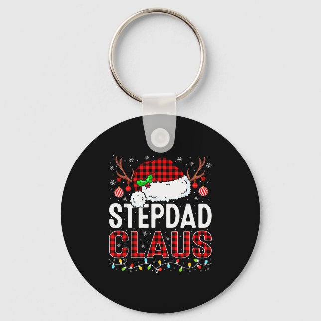 Chaveiro Christmas Lights Stepdad Claus Family Matching Xma (Frente)
