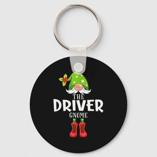 Chaveiro Christmas Matching Family The Driver Gnome  (Frente)