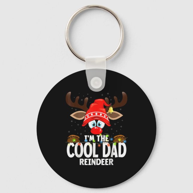 Chaveiro Christmas Matching I'm The Cool Dad Reindeer  (Frente)