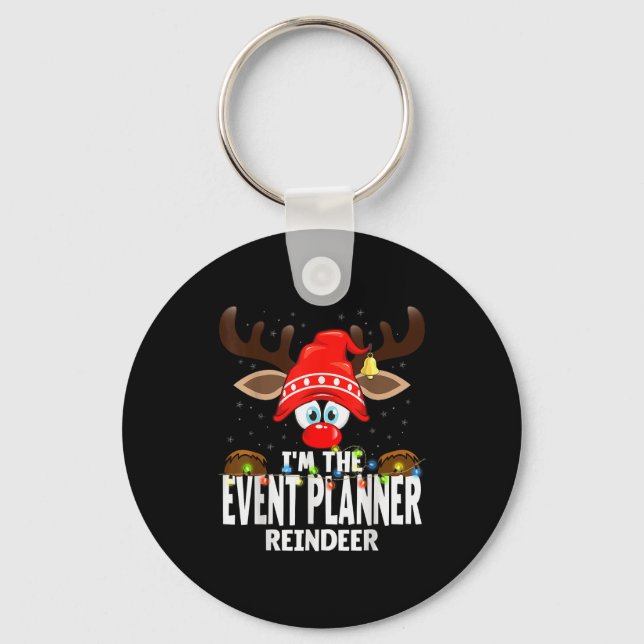 Chaveiro Christmas Matching I'm The Event Planner Reindeer  (Frente)