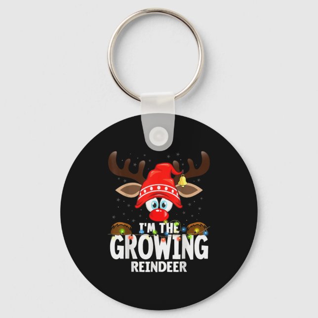 Chaveiro Christmas Matching I'm The Growing Reindeer  (Frente)