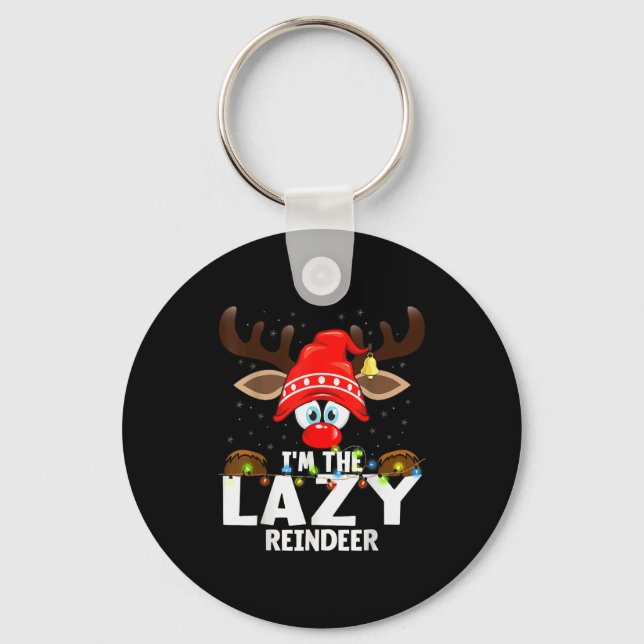 Chaveiro Christmas Matching I'm The Lazy Reindeer  (Frente)