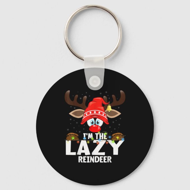 Chaveiro Christmas Matching I'm The Lazy Reindeer  (Frente)