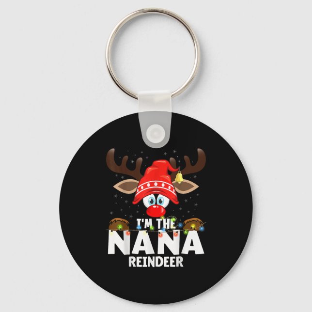 Chaveiro Christmas Matching I'm The Nana Reindeer  (Frente)