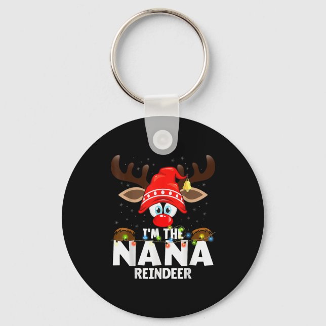Chaveiro Christmas Matching I'm The Nana Reindeer  (Frente)