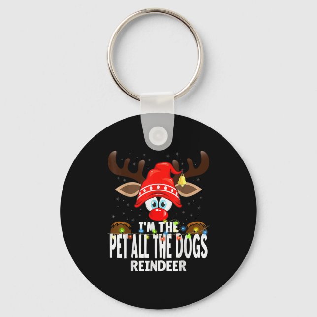 Chaveiro Christmas Matching I'm The Pet All The Dogs Reinde (Frente)