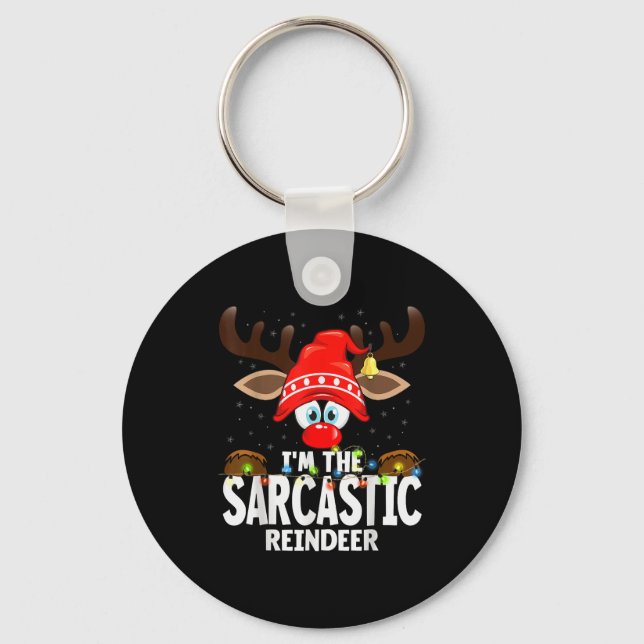 Chaveiro Christmas Matching I'm The Sarcastic Reindeer  (Frente)