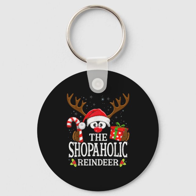 Chaveiro Christmas Matching The Shopaholic Reindeer Family  (Frente)