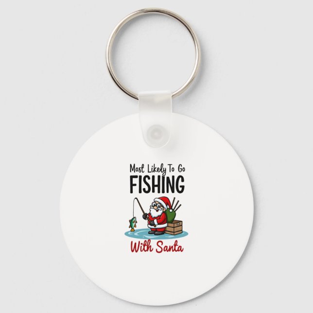 Chaveiro Christmas Merry Christmas For Gift Fishing Santa ( (Frente)