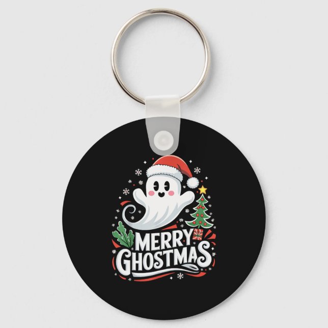 Chaveiro Christmas Merry Ghostmas Santa Srit Xmas Pajamas S (Frente)