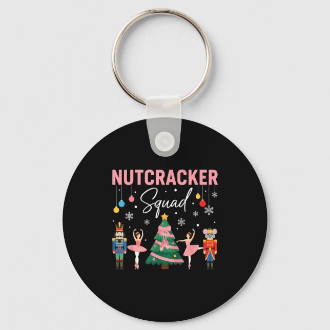 Chaveiro Christmas Nutcracker Squad Ballet Dance Women Kids (Frente)
