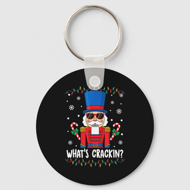 Chaveiro Christmas Nutcracker Whats Crackin Funny Xmas Men  (Frente)