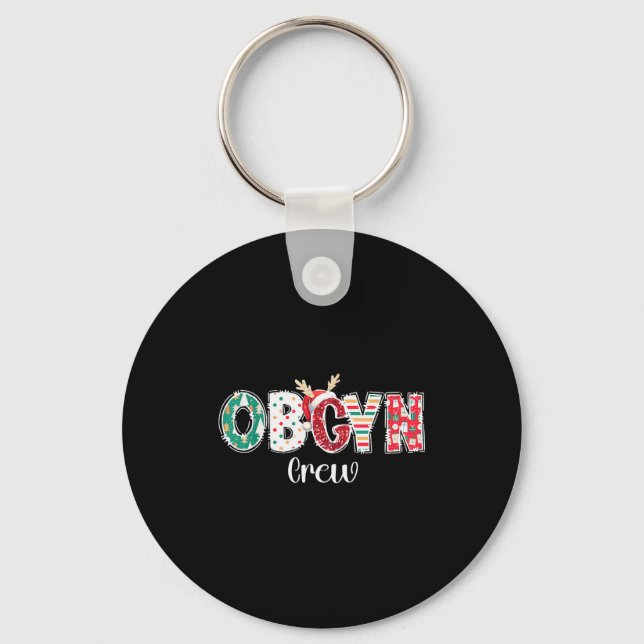 Chaveiro Christmas Obgyn Crew Obstetrics Ob Gyn Group Team  (Frente)