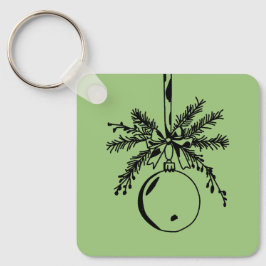 Chaveiro Christmas ornament with bow and pine branch