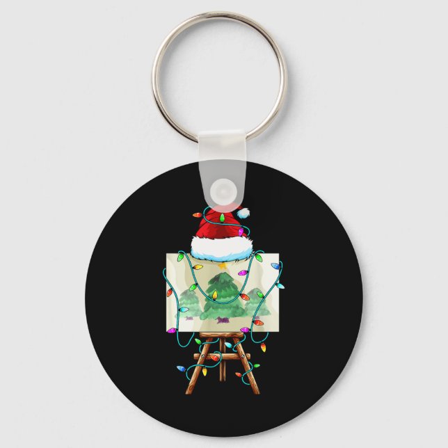 Chaveiro Christmas Painter Design _ Santa Xmas Paint Artist (Frente)