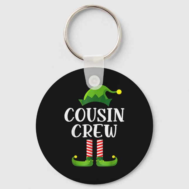 Chaveiro Christmas Pajama Cousin Crew Funny Elf Matching Pa (Frente)