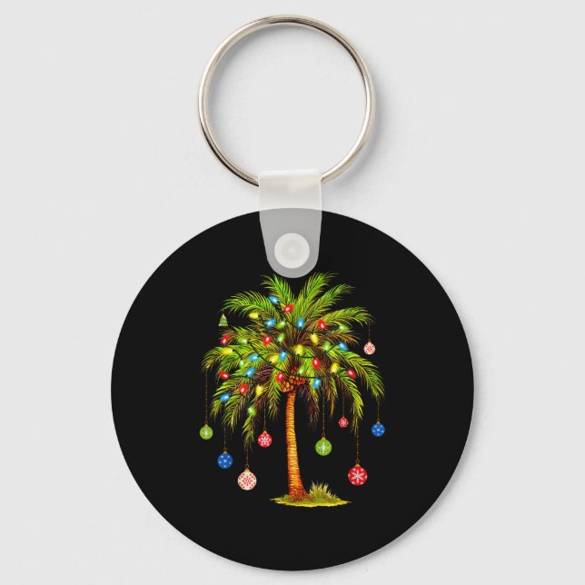 Chaveiro Christmas Palm Tree Light Hawaiian Trocal Xmas  (Frente)