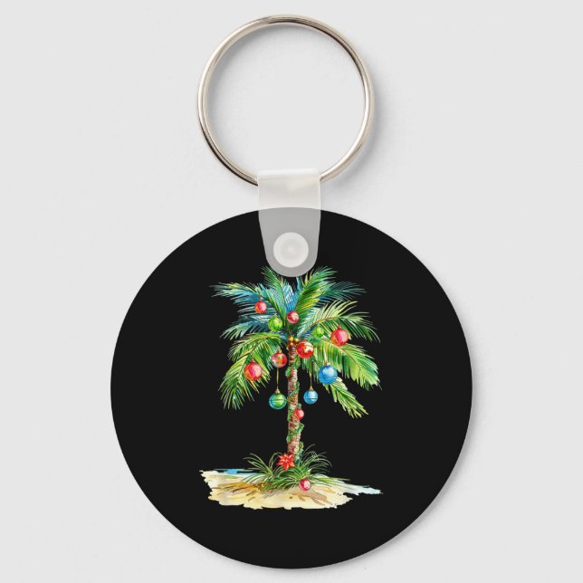 Chaveiro Christmas Palm Tree Light Hawaiian Trocal Xmas Men (Frente)