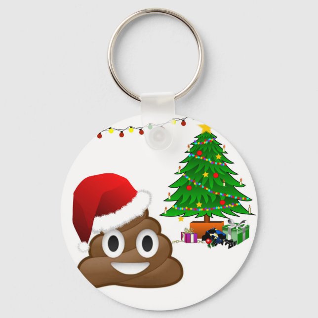 Chaveiro christmas poo emoji (Frente)