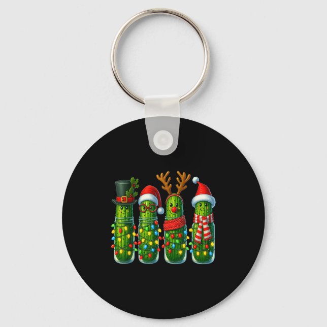 Chaveiro Christmas Pun Ckle Lights Funny Vegetable Holiday  (Frente)