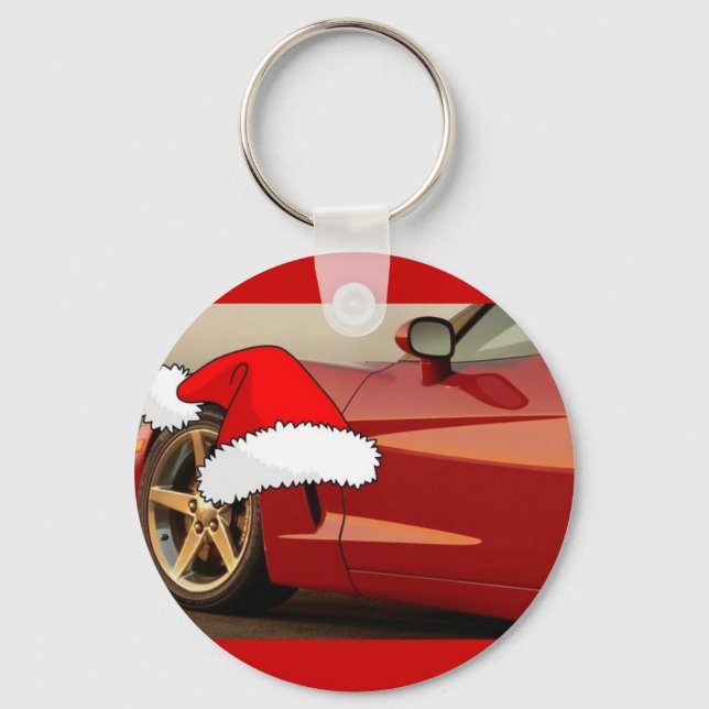 Chaveiro Christmas Red Corvette (Frente)