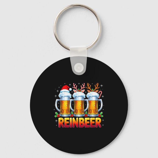 Chaveiro Christmas Santa Beer Lovers Funny Drinking Trend N (Frente)