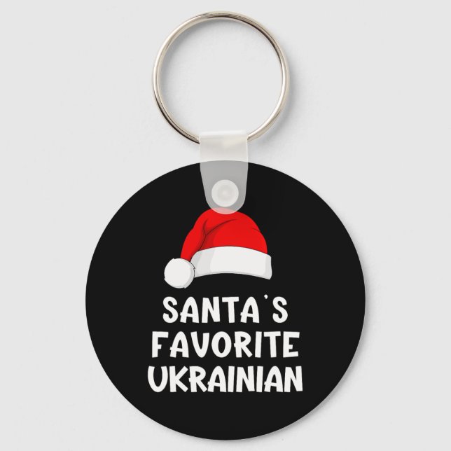 Chaveiro Christmas Santa's Favorite Ukrainian Funny Pajama  (Frente)