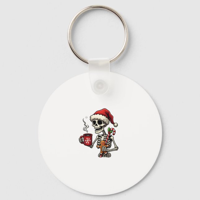 Chaveiro Christmas Skeleton Hot Chocolate Xmas Men Women Ki (Frente)