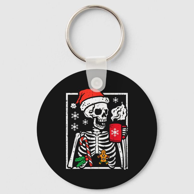 Chaveiro Christmas Skeleton Hot Chocolate Xmas Men Women Ki (Frente)