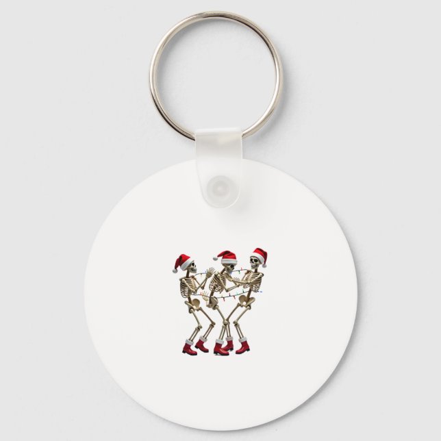 Chaveiro Christmas Skeleton Santa Dancing Lights (2) (Frente)