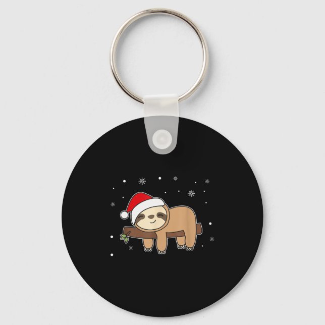 Chaveiro Christmas Sloth For Christmas Sweet Sloths  (Frente)