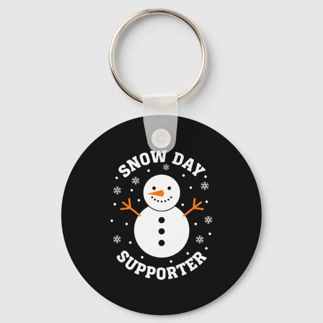 Chaveiro Christmas Snow Day Suprter Snowflake Snowman Funny (Frente)