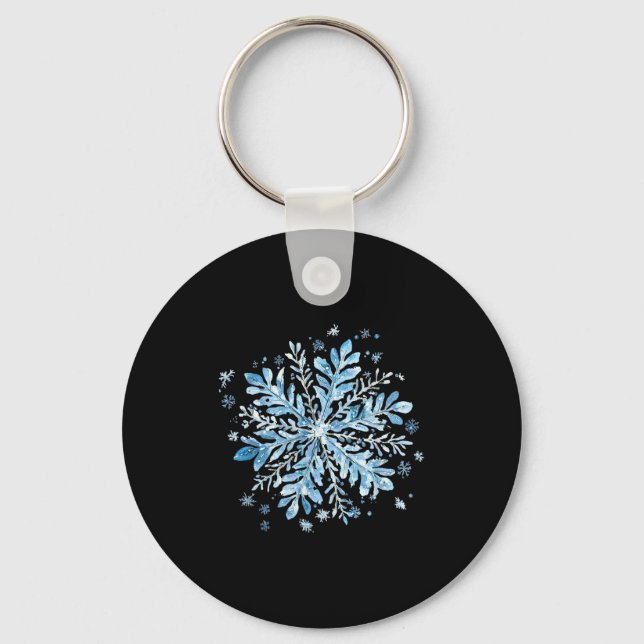 Chaveiro Christmas Snowflake - Cute Winter Vibe For Holiday (Frente)