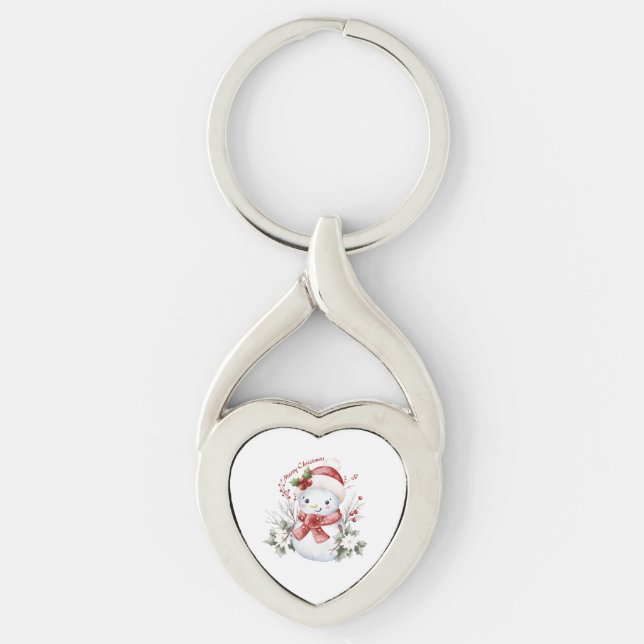 Chaveiro "Christmas Snowman Delight Metal Keychain (Frente)