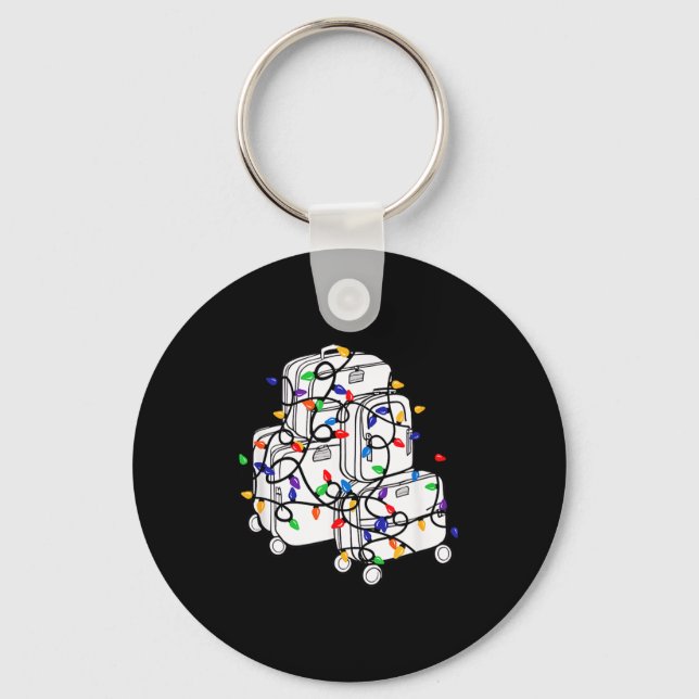 Chaveiro Christmas Suitcase Vacation With Lights, Fam Trave (Frente)