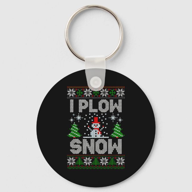 Chaveiro Christmas Sweater I Plow Snow Matching Couples Paj (Frente)
