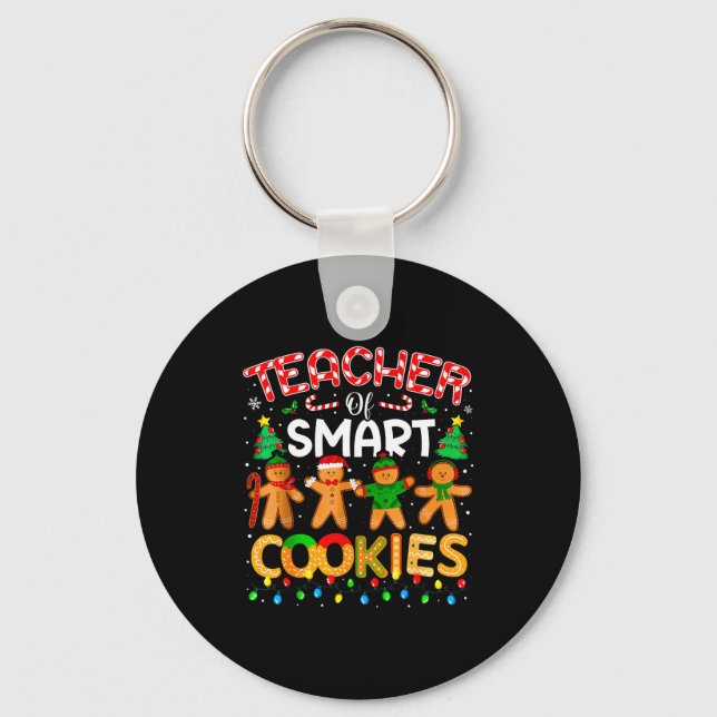 Chaveiro Christmas Teacher Of Smart Cookies Funny Cute Ging (Frente)