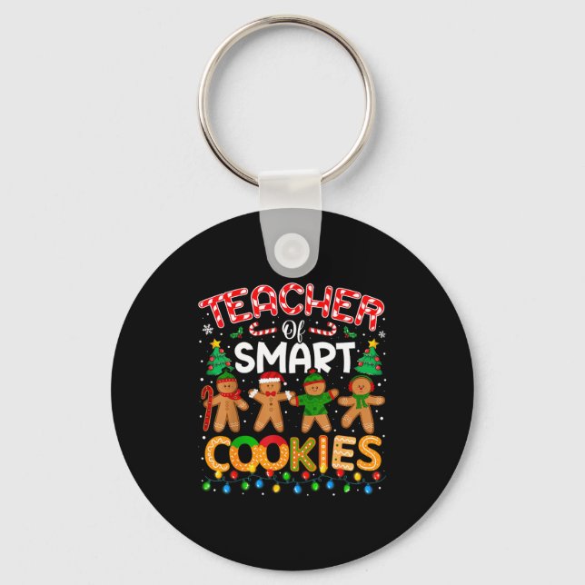 Chaveiro Christmas Teacher Of Smart Cookies Funny Cute Ging (Frente)