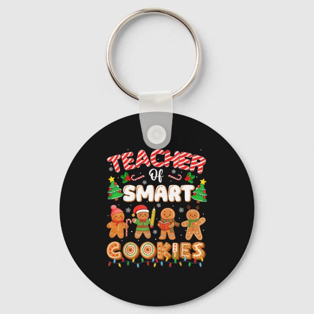 Chaveiro Christmas Teacher Of Smart Cookies Funny Cute Ging (Frente)