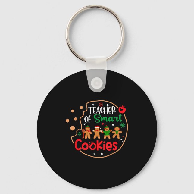 Chaveiro Christmas Teacher Of Smart Cookies Funny Cute Ging (Frente)