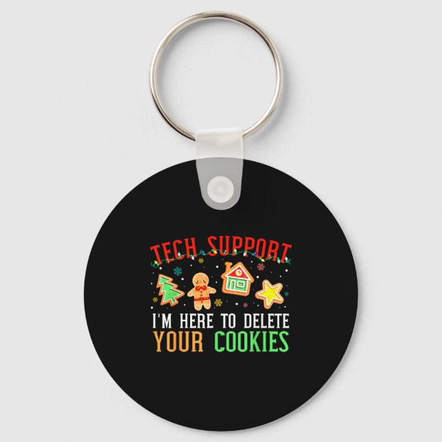 Chaveiro Christmas Tech Suprt Here To Delete Cookies Xmas M (Frente)