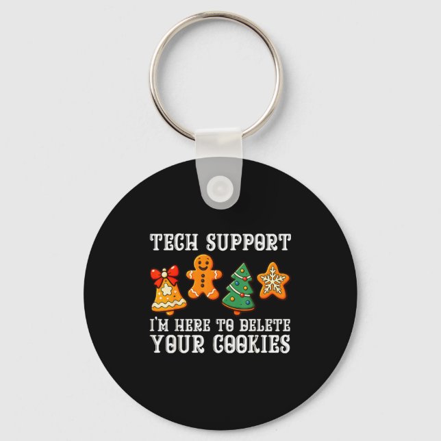 Chaveiro Christmas Tech Suprt Here To Delete Cookies Xmas M (Frente)