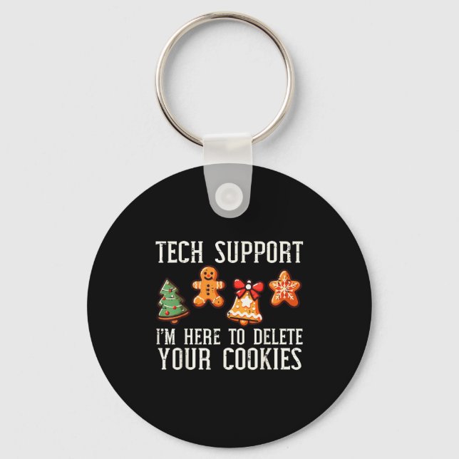 Chaveiro Christmas Tech Suprt Here To Delete Cookies Xmas M (Frente)