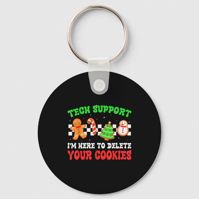 Chaveiro Christmas Tech Suprt Here To Delete Cookies Xmas M (Frente)