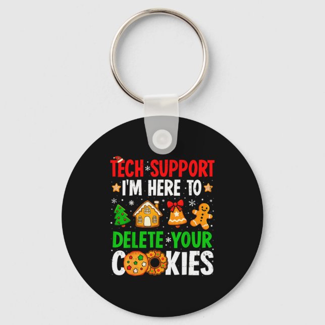Chaveiro Christmas Tech Suprt Here To Delete Cookies Xmas M (Frente)