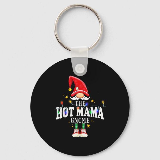 Chaveiro Christmas The Hot Mama Gnome X-mas Matching Pjs  (Frente)